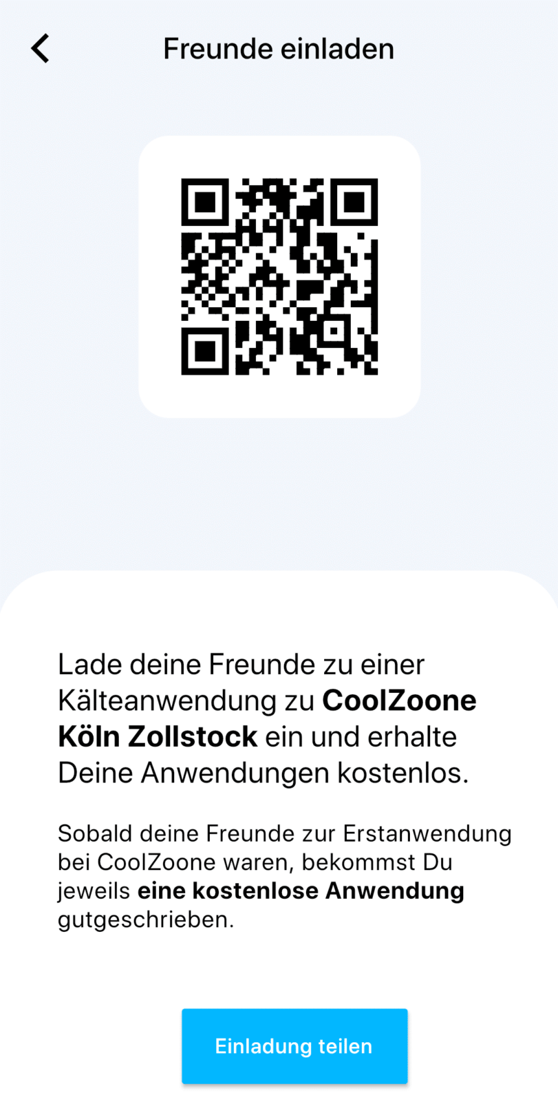Kostenlose Kälteanwendung bei CoolZoone - So geht's: